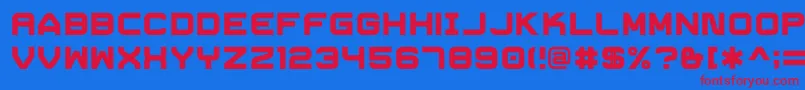 TrivialHeavy Font – Red Fonts on Blue Background