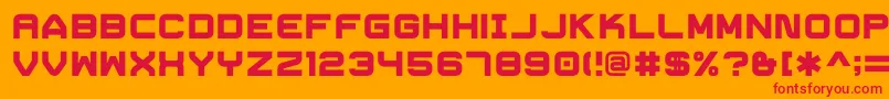 TrivialHeavy Font – Red Fonts on Orange Background