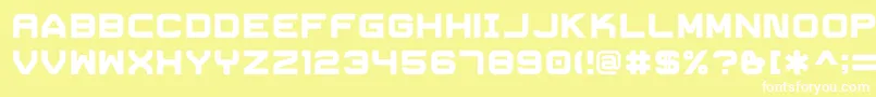 TrivialHeavy Font – White Fonts on Yellow Background