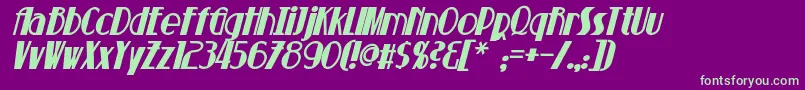 SuchetBoldItalic Font – Green Fonts on Purple Background