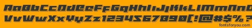 Turbochargepunchital-fontti – mustat fontit oranssilla taustalla