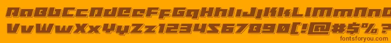 Turbochargepunchital Font – Brown Fonts on Orange Background
