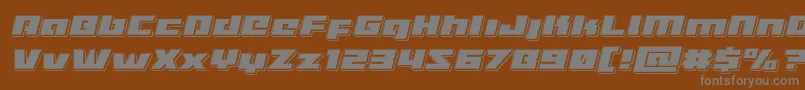 Turbochargepunchital Font – Gray Fonts on Brown Background