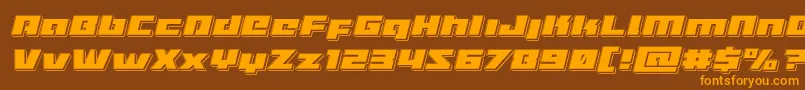 Turbochargepunchital Font – Orange Fonts on Brown Background
