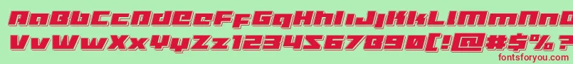 Turbochargepunchital Font – Red Fonts on Green Background