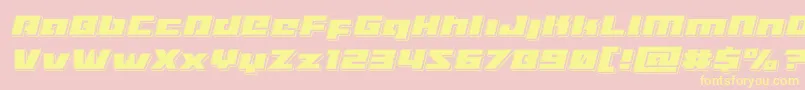 Turbochargepunchital Font – Yellow Fonts on Pink Background