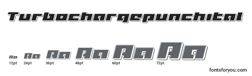 Размеры шрифта Turbochargepunchital