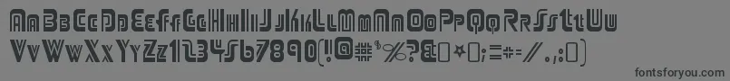 フォントAdriatorRegular – 黒い文字の灰色の背景