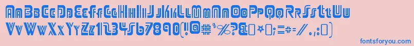 Saiba mais sobre a fonte AdriatorRegular Fonte AdriatorRegular – fontes azuis em um fundo rosa
