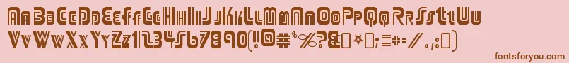フォントAdriatorRegular – ピンクの背景に茶色のフォント