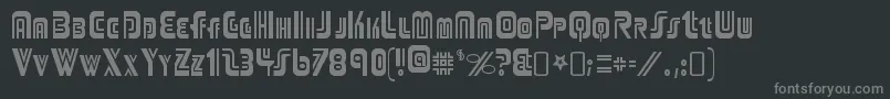 Czcionka AdriatorRegular – szare czcionki na czarnym tle