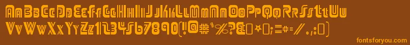 AdriatorRegular Font – Orange Fonts on Brown Background