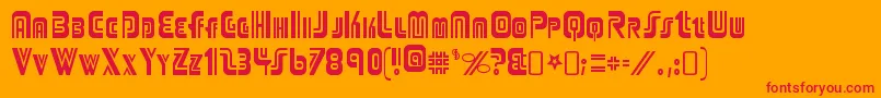 AdriatorRegular Font – Red Fonts on Orange Background