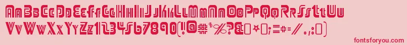 AdriatorRegular-Schriftart – Rote Schriften auf rosa Hintergrund