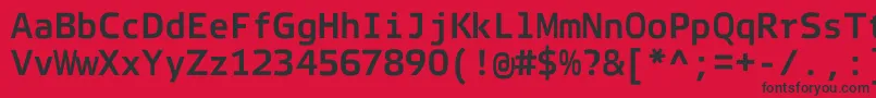 フォントElektraMonoProBold – 赤い背景に黒い文字