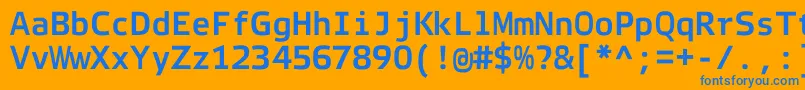 ElektraMonoProBold Font – Blue Fonts on Orange Background