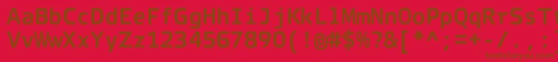 ElektraMonoProBold Font – Brown Fonts on Red Background