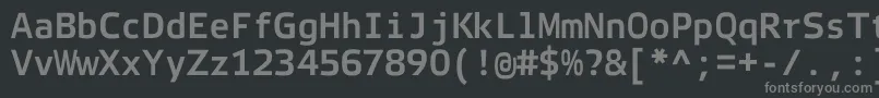 ElektraMonoProBold Font – Gray Fonts on Black Background
