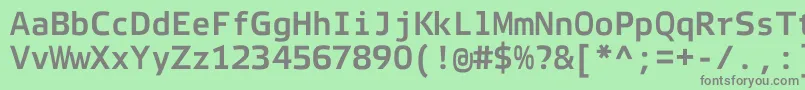 Шрифт ElektraMonoProBold – серые шрифты на зелёном фоне