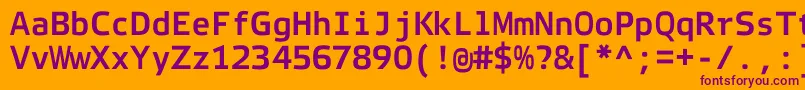 ElektraMonoProBold Font – Purple Fonts on Orange Background