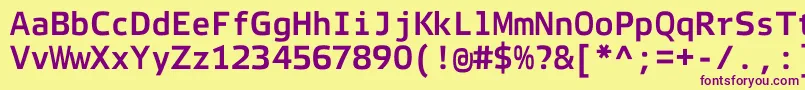 Шрифт ElektraMonoProBold – фиолетовые шрифты на жёлтом фоне