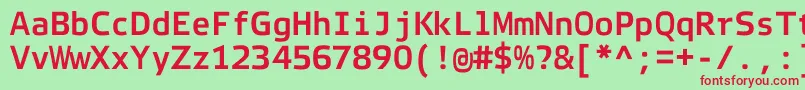 Шрифт ElektraMonoProBold – красные шрифты на зелёном фоне