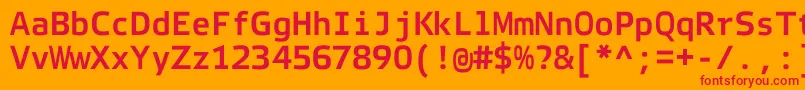 ElektraMonoProBold Font – Red Fonts on Orange Background