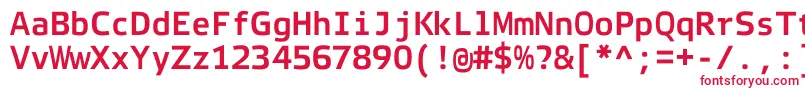 Czcionka ElektraMonoProBold – czerwone czcionki na białym tle