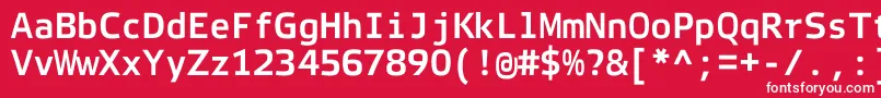 ElektraMonoProBold-fontti – valkoiset fontit punaisella taustalla