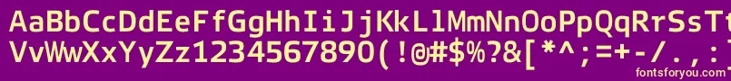 Шрифт ElektraMonoProBold – жёлтые шрифты на фиолетовом фоне