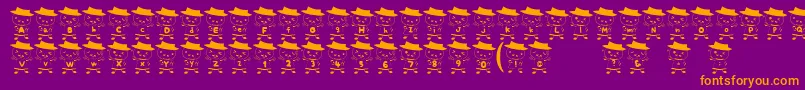 Шрифт OjiSanFont – оранжевые шрифты на фиолетовом фоне