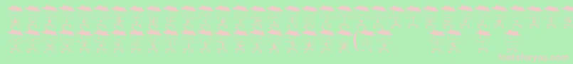 OjiSanFont Font – Pink Fonts on Green Background