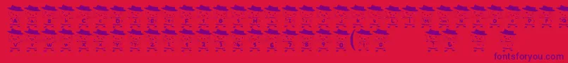 OjiSanFont Font – Purple Fonts on Red Background