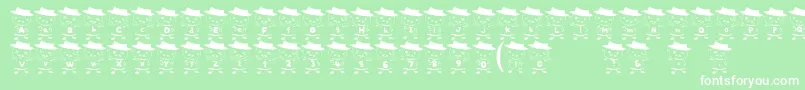 OjiSanFont Font – White Fonts on Green Background