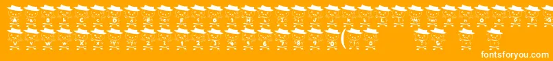 フォントOjiSanFont – オレンジの背景に白い文字