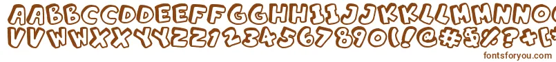 AlphabetSouplings Font – Brown Fonts on White Background