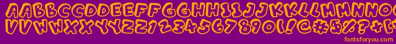 AlphabetSouplings Font – Orange Fonts on Purple Background