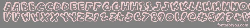 AlphabetSouplings Font – Pink Fonts on Gray Background