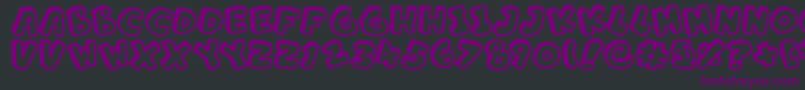 AlphabetSouplings Font – Purple Fonts on Black Background