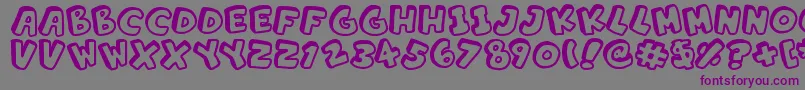 AlphabetSouplings Font – Purple Fonts on Gray Background