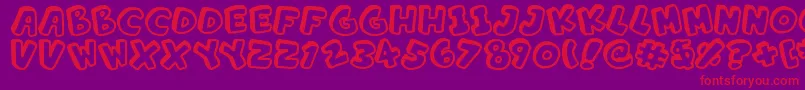 AlphabetSouplings Font – Red Fonts on Purple Background