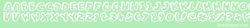 AlphabetSouplings Font – White Fonts on Green Background