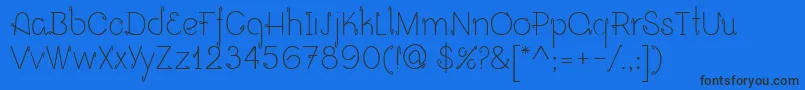 Opalo Font – Black Fonts on Blue Background