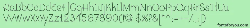 Opalo Font – Black Fonts on Green Background