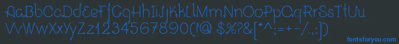 Шрифт Opalo – синие шрифты на чёрном фоне