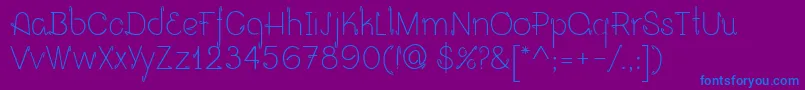 Opalo Font – Blue Fonts on Purple Background