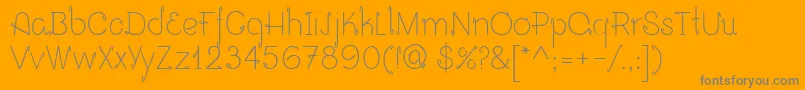 Opalo-Schriftart – Graue Schriften auf orangefarbenem Hintergrund