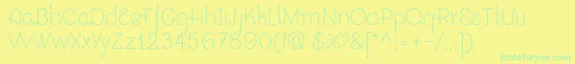 Opalo Font – Green Fonts on Yellow Background