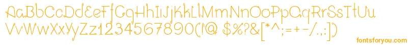 Opalo Font – Orange Fonts on White Background