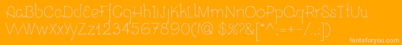 Opalo Font – Pink Fonts on Orange Background